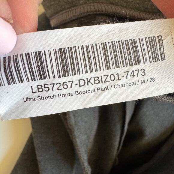 Quince Ultra-Stretch Ponte Bootcut Pants Charcoal Medium Petite Gray EUC - Picture 13 of 16